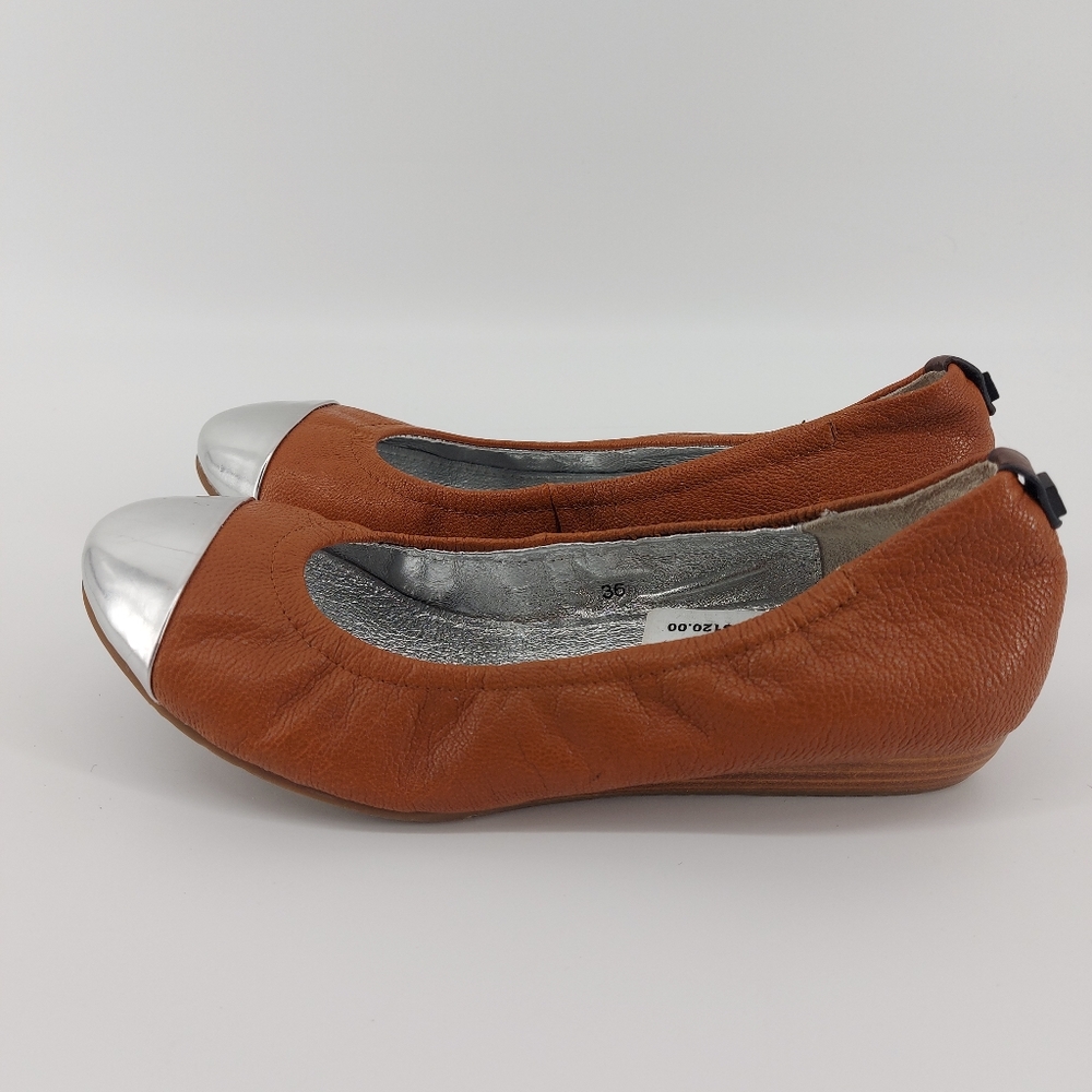 Rudsak leather ballet flats with silver tipped toes US Size 6 EU 36 Classic - Picture 7 of 10